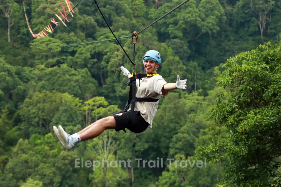 Zipline adventure at Kingkong Smile Zipline in Doi Saket, Chiang Mai